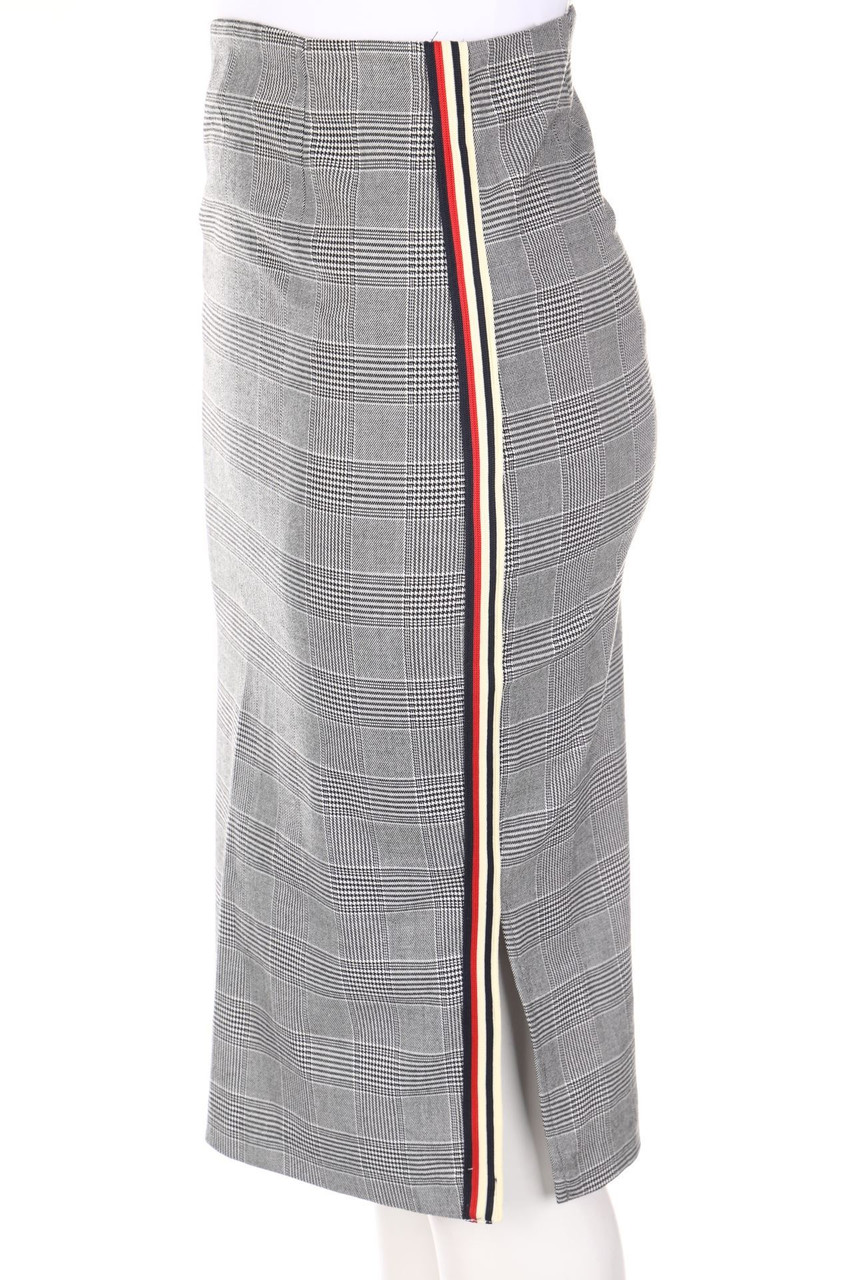 MANGO - Midirock mit Karo-Muster - XS