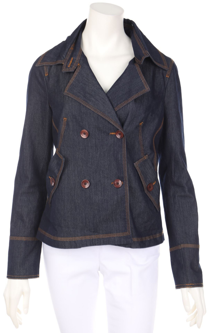 DENNY ROSE - Jeans-Jacke mit Logo-Knöpfen - L