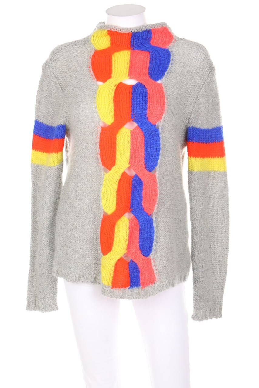UNITED COLORS OF BENETTON - Patterned Pullover with Mohair - L