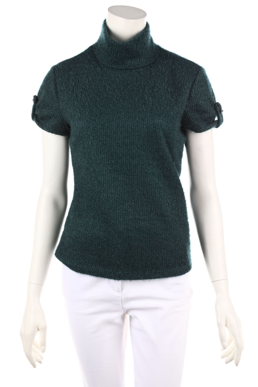 RINASCIMENTO - Glitzer-Strick-Pullover mit Schmuck-Knöpfen - M