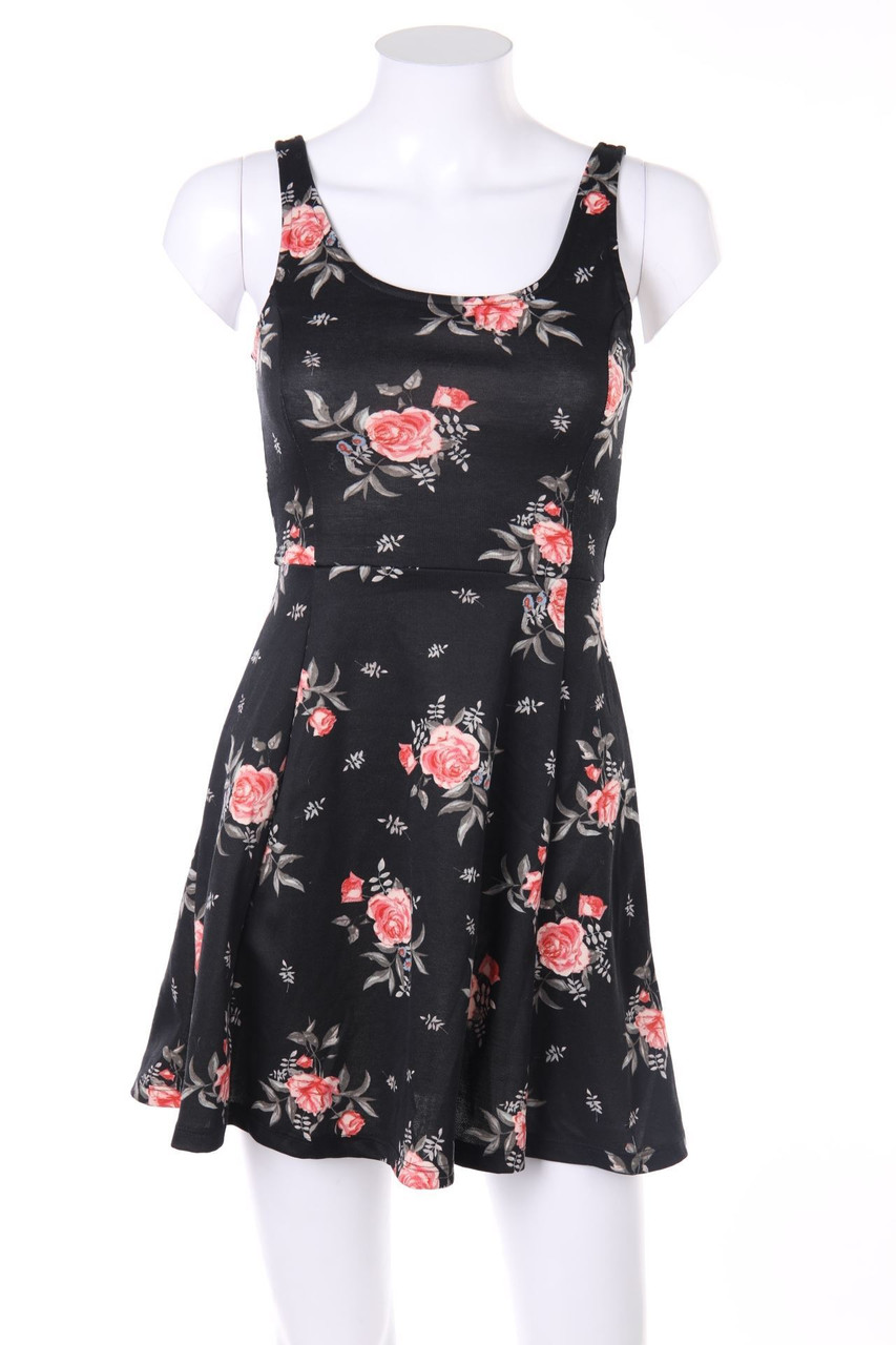 H&M DIVIDED - A-Linien-Minikleid mit Blumen-Print - D 32