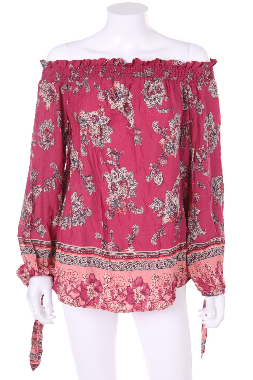 beachlunchlounge - Off-the-shoulder blouse with floral print - M