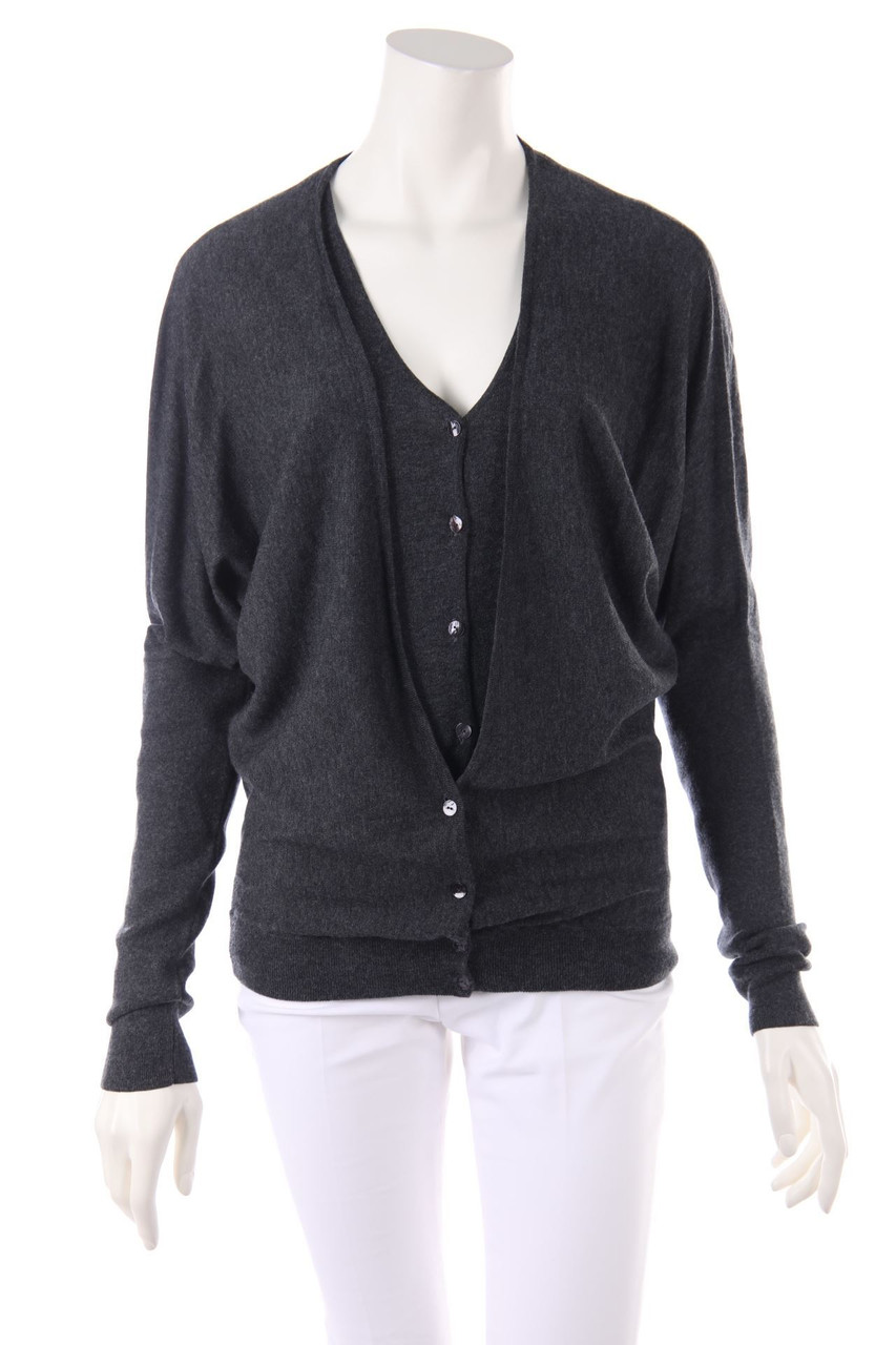 NEWPENNY - Cardigan im Layer Look aus Woll-Mix mit Seide - M