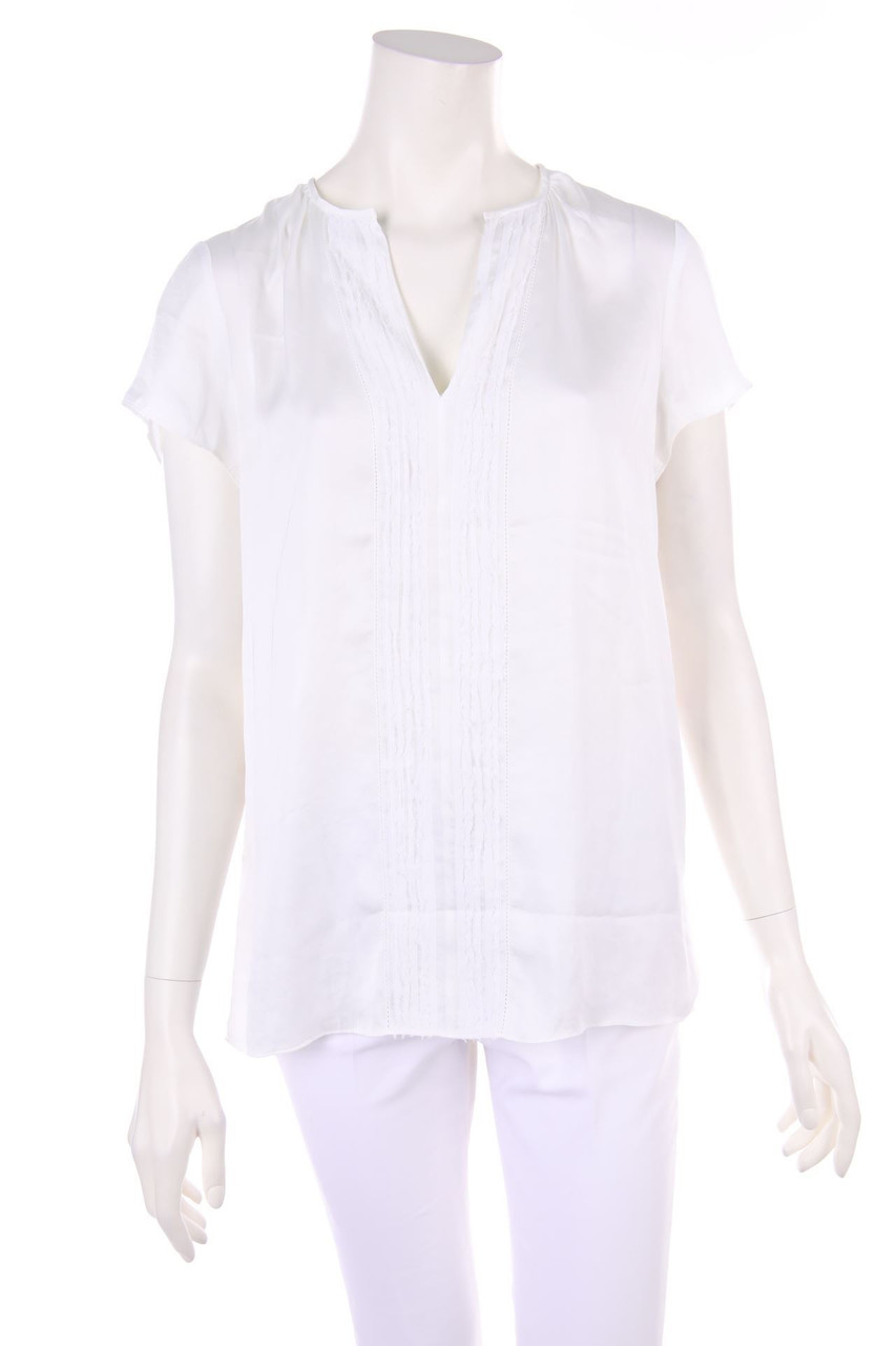 JIGSAW - Tunika-Bluse aus Satin mit Seiden-Details - D 38