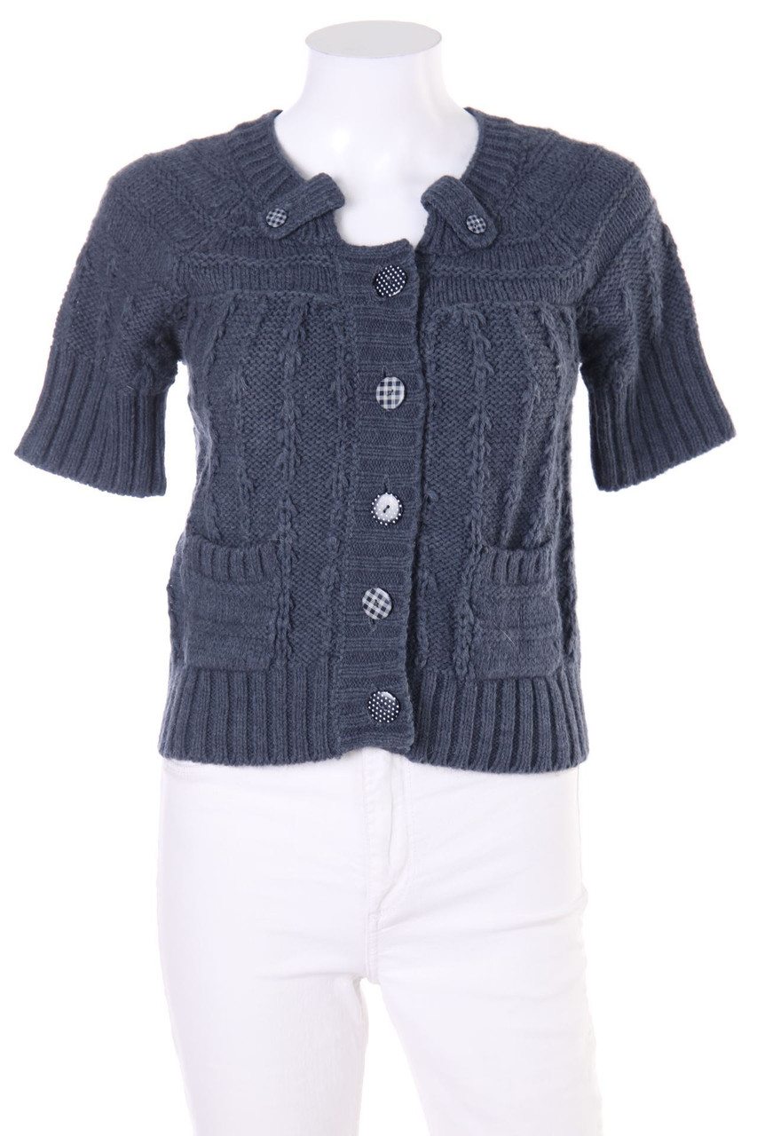 RIVER ISLAND - Kurzarm-Cardigan mit Alpaka - D 34