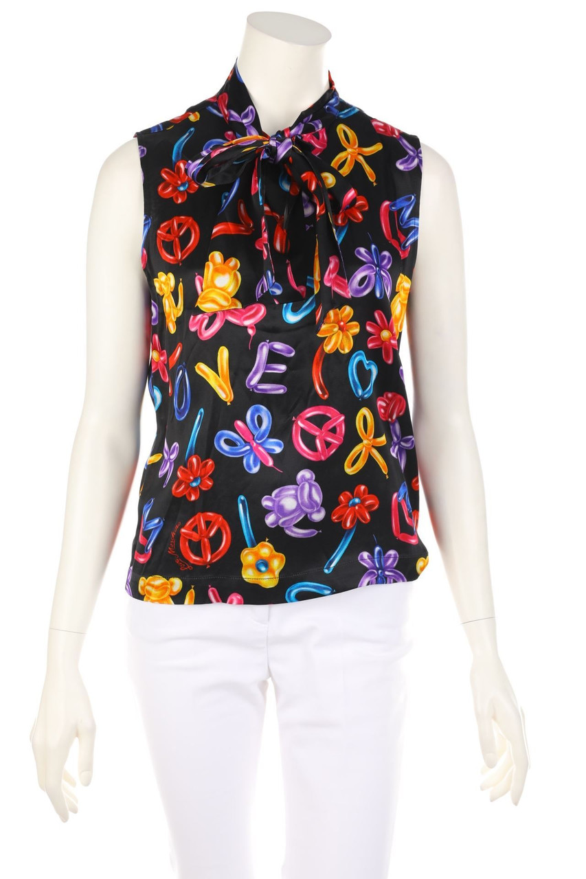 LOVE MOSCHINO - Print-Blusentop mit Schluppe - D 36