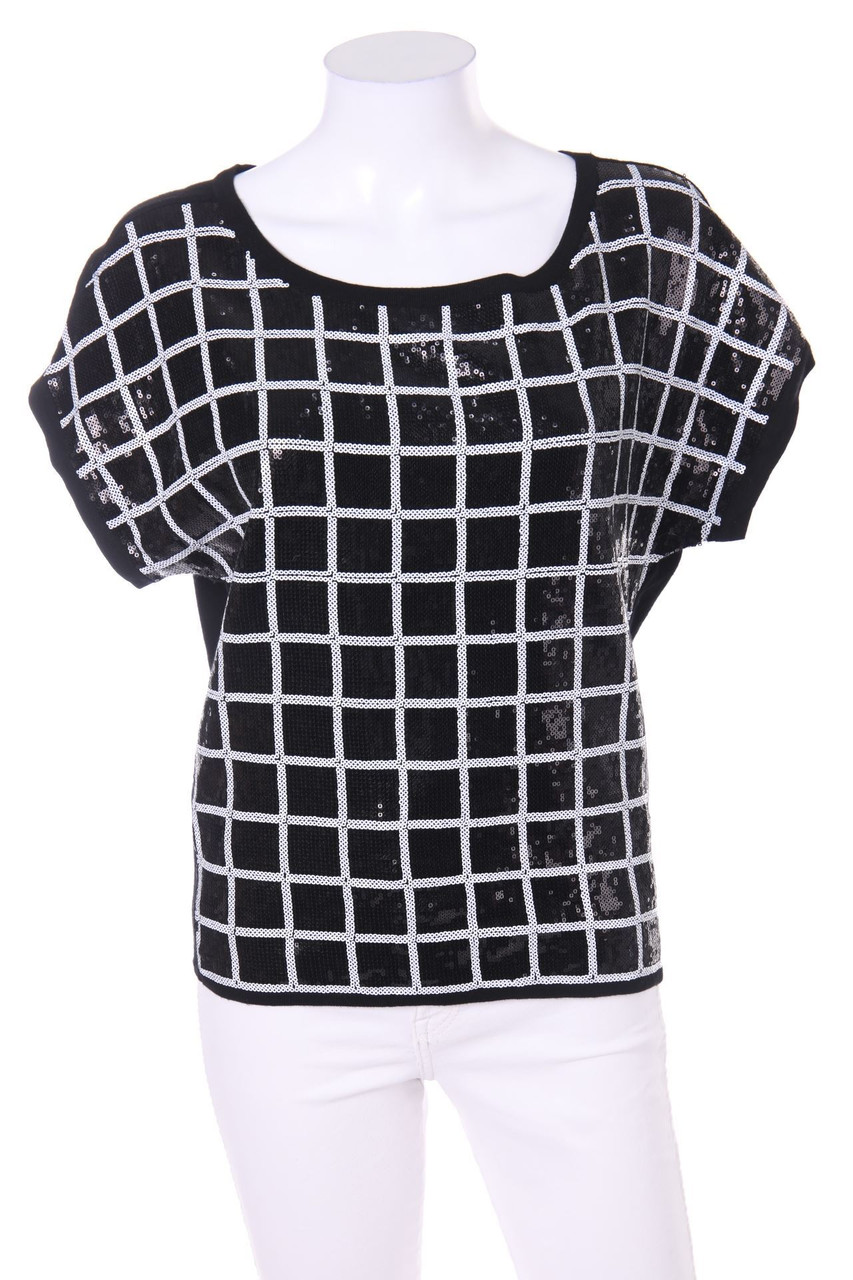 MORGAN - Shortsleeve-Shirt with Sequins - S