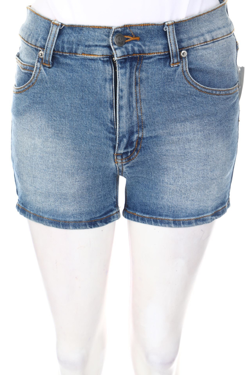 CHEAP MONDAY - Used Look Jeans-Shorts mit Logo-Patch - W31