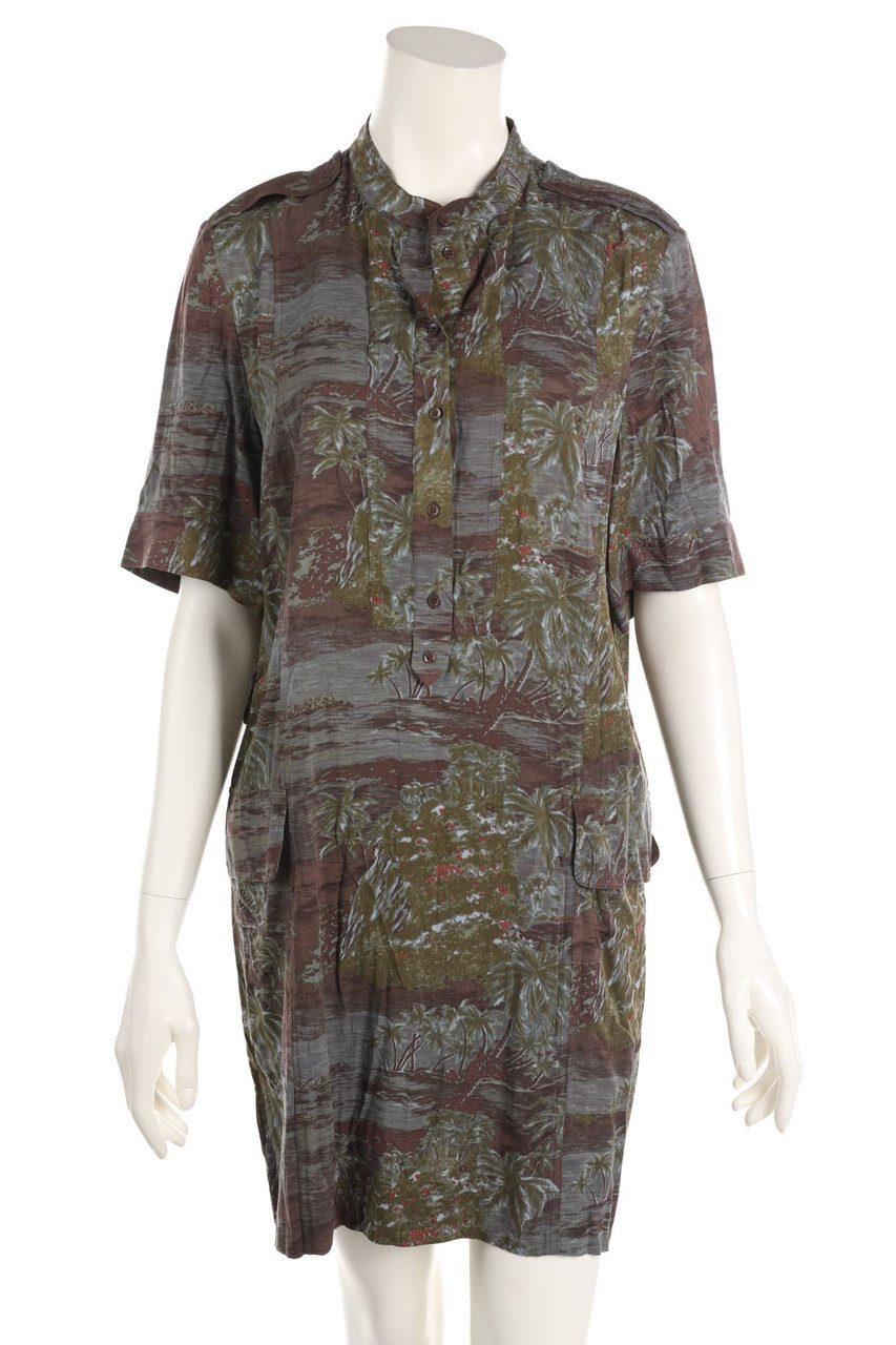 athé vanessa bruno - Blusenkleid mit Tropical Print - D 38