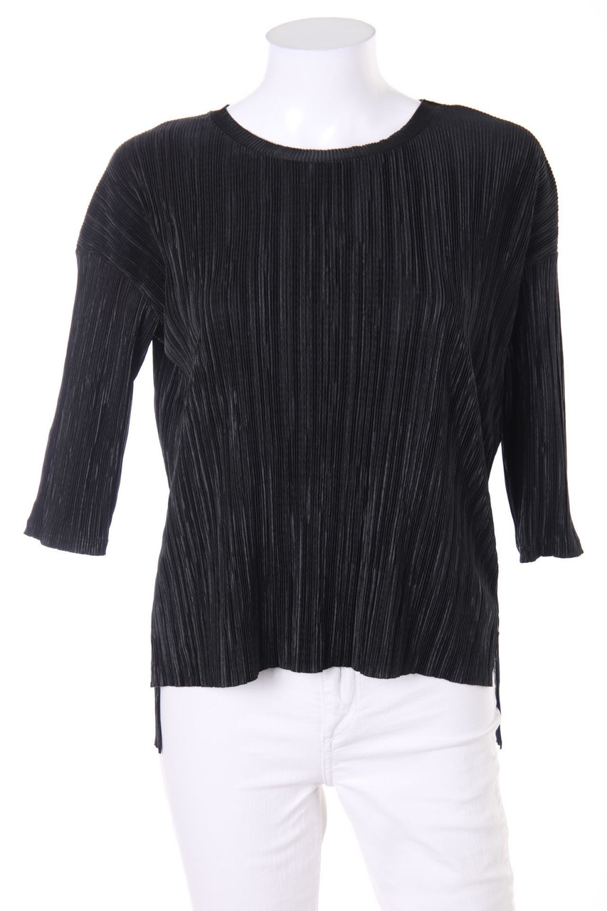 Bershka - Plissé-3/4-Sleeve Shirt - XS