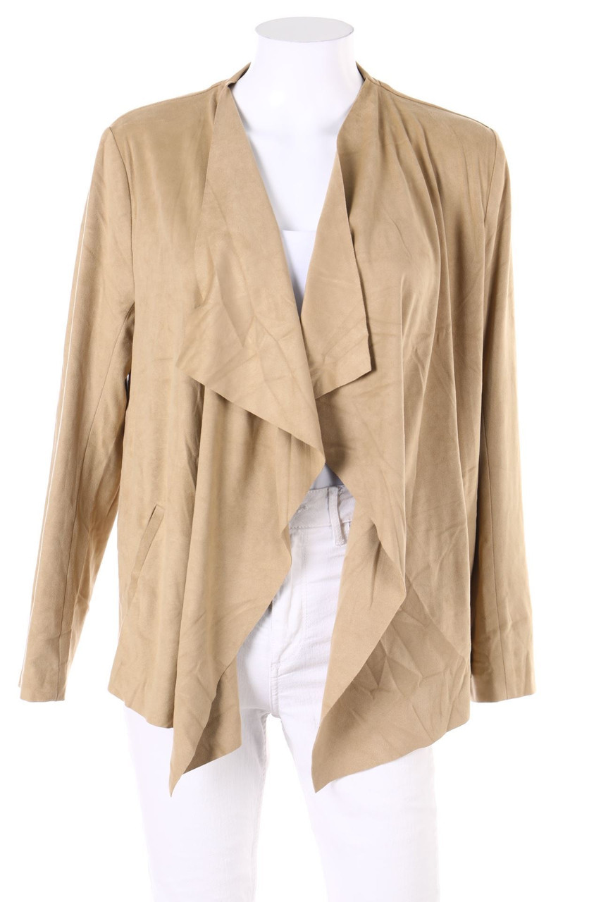 ZARA - Kunstlederjacke mit asymmetrischem Schnitt - L