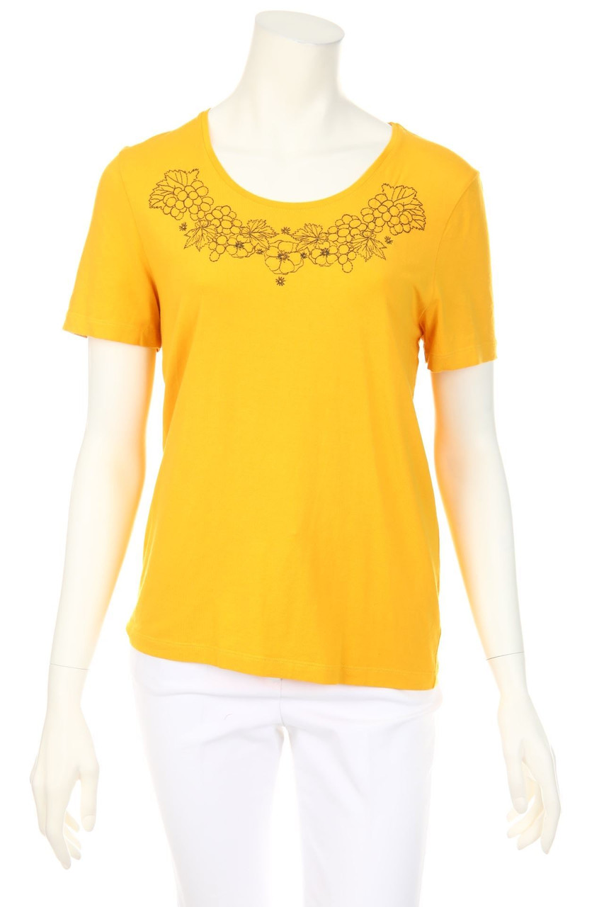 UN JOUR AILLEURS - Shortsleeve-Shirt with Embroideries - D 36