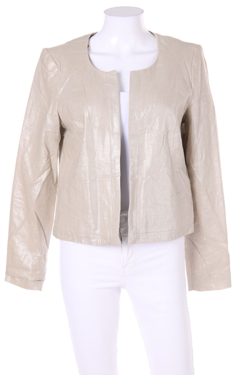 CAMAÏEU - Glitzer-Blazer aus Leinen-Mix - D 38