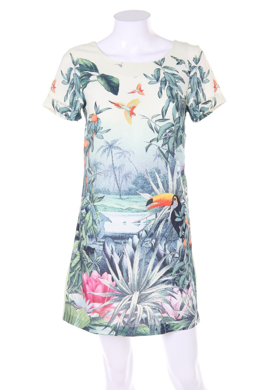 H&M CONSCIOUS - Minikleid mit Tropical Print - D 34