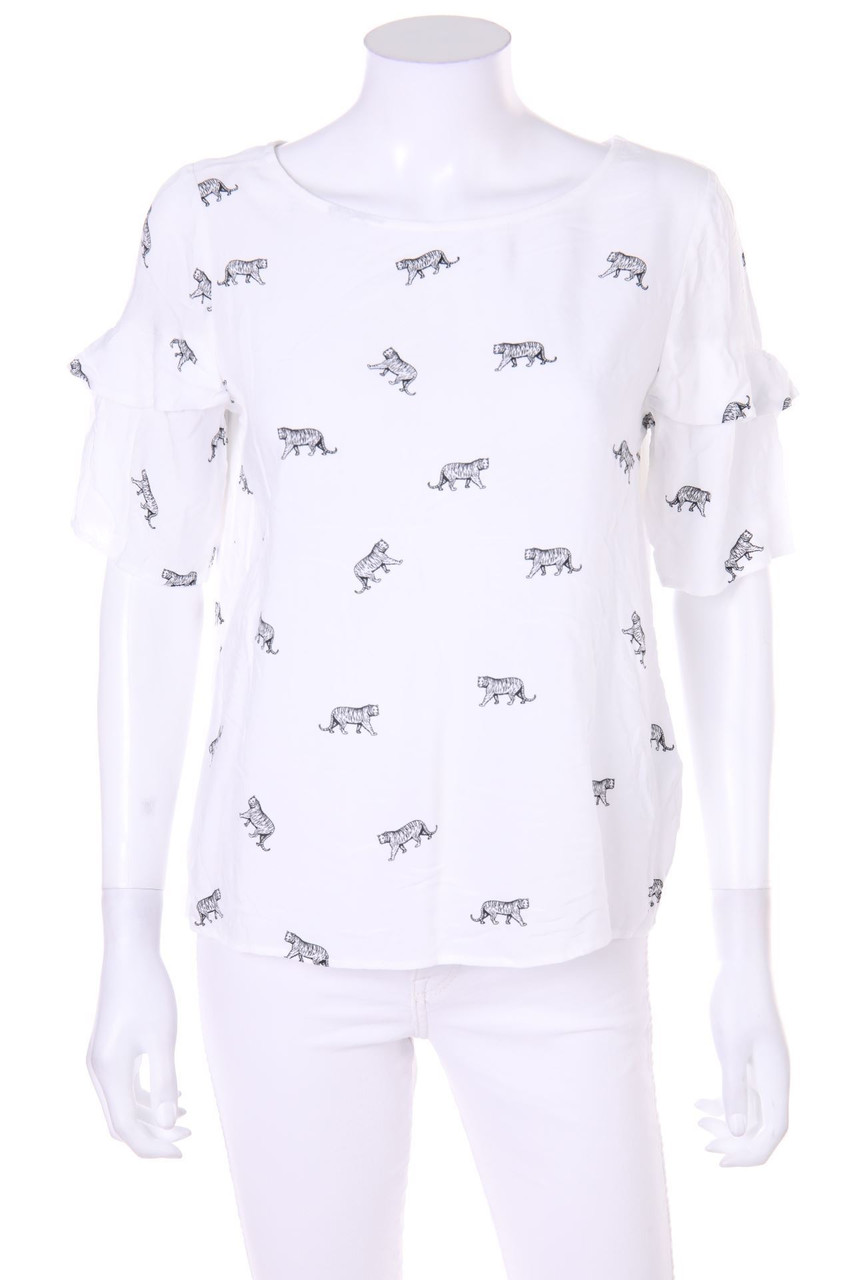 Street One - Kurzarm-Bluse mit Volants - D 36