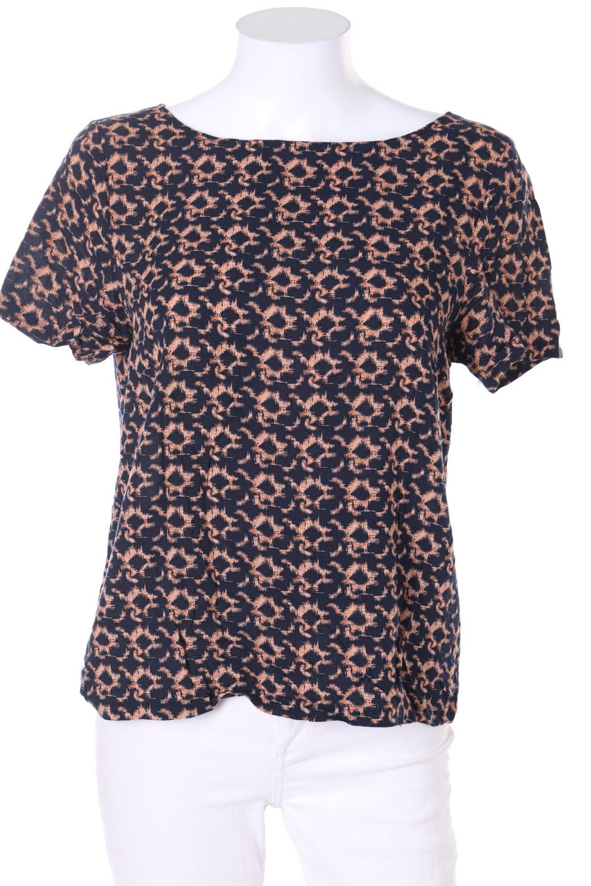 No Label - Shortsleeve Blouse with Print - D 38