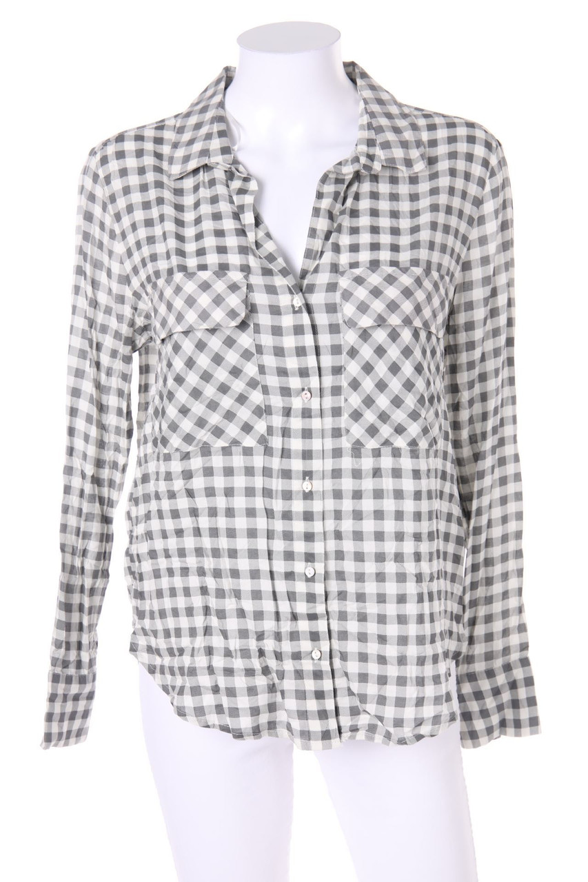 H&M - Hemd-Bluse mit Karo-Muster - D 38