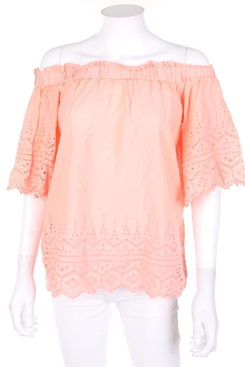 H&M - Carmen-Bluse mit Lochspitze - D 36