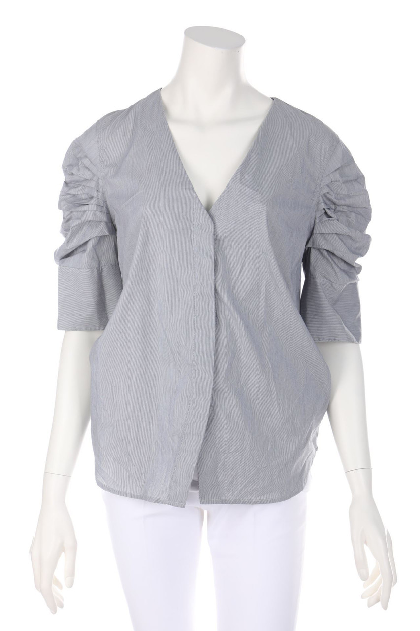 manoukian - Shortsleeve Blouse, Pleated - M