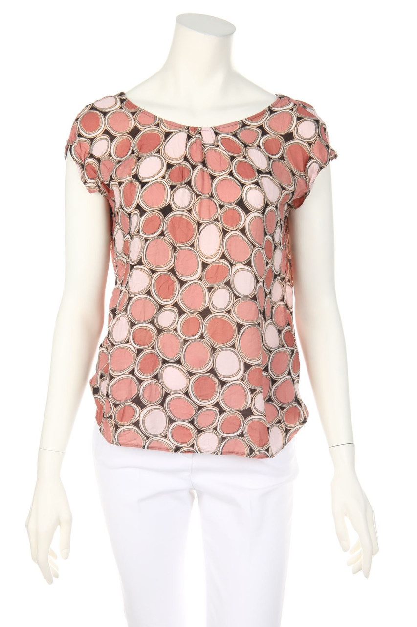 TAIFUN - Kurzarm-Bluse mit Print - M