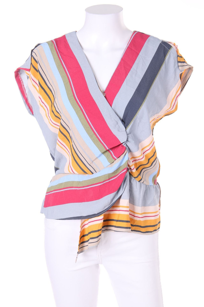 bachata - Shortsleeve Blouse with Stripes - S