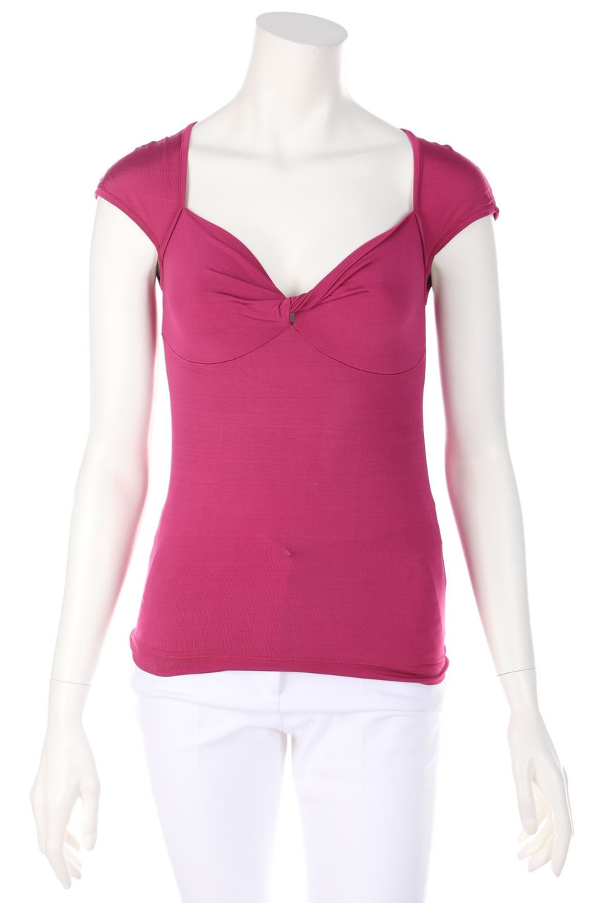 Piú & Piú - Shortsleeve-Shirt with Draping - D 34