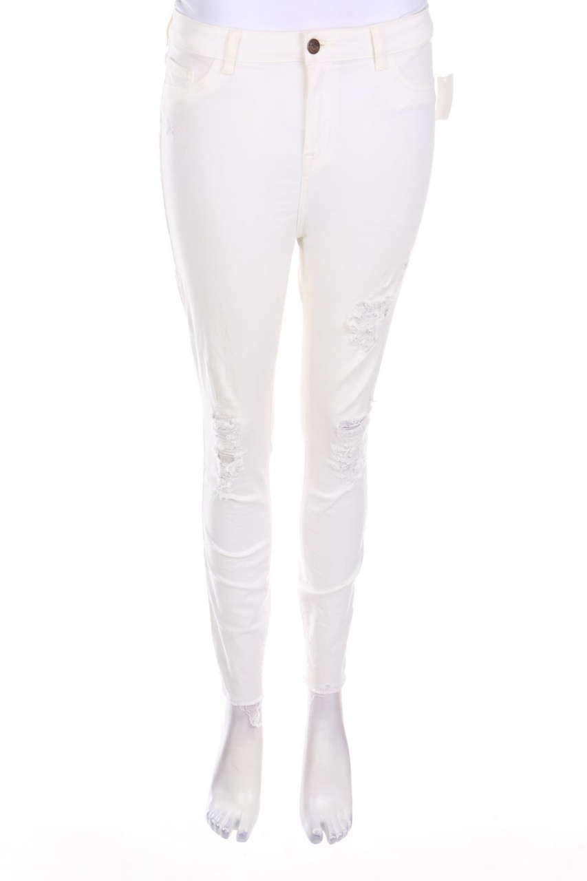 NEW LOOK - High Waist-Destroyed Skinny-Jeans - D 38