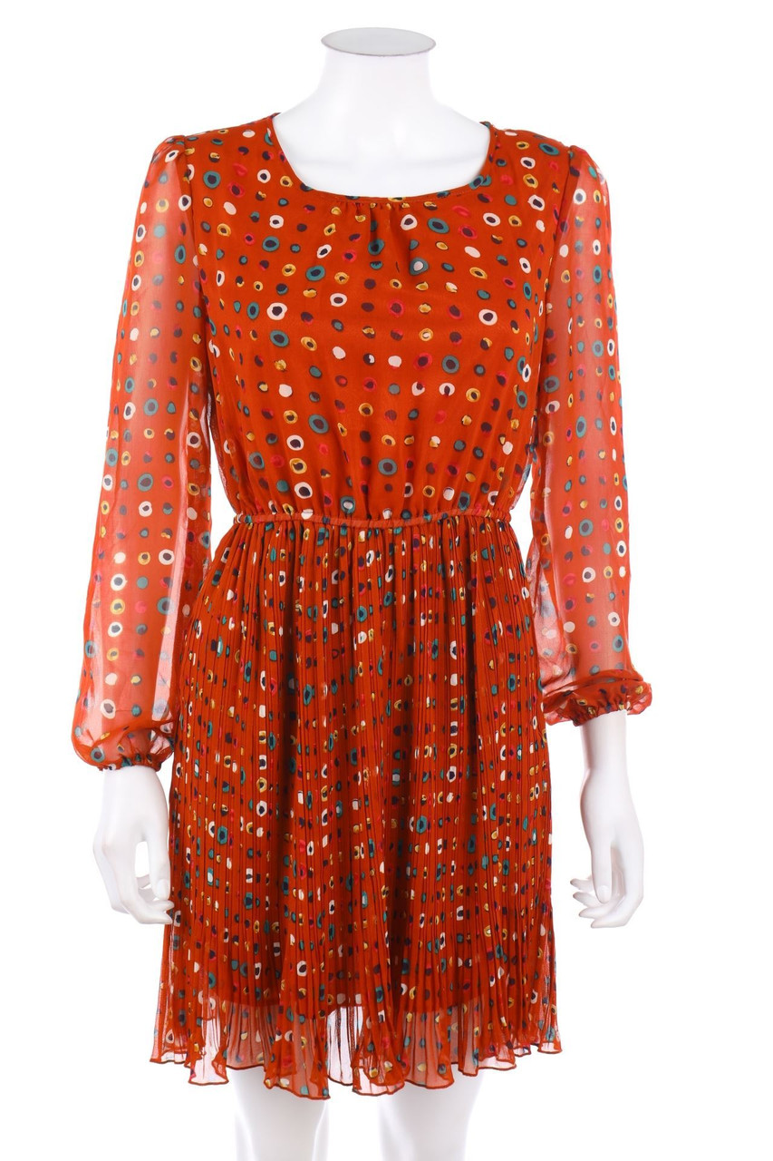 Sweet Miss - Plissé-Print-Dress with Elastic Band - S