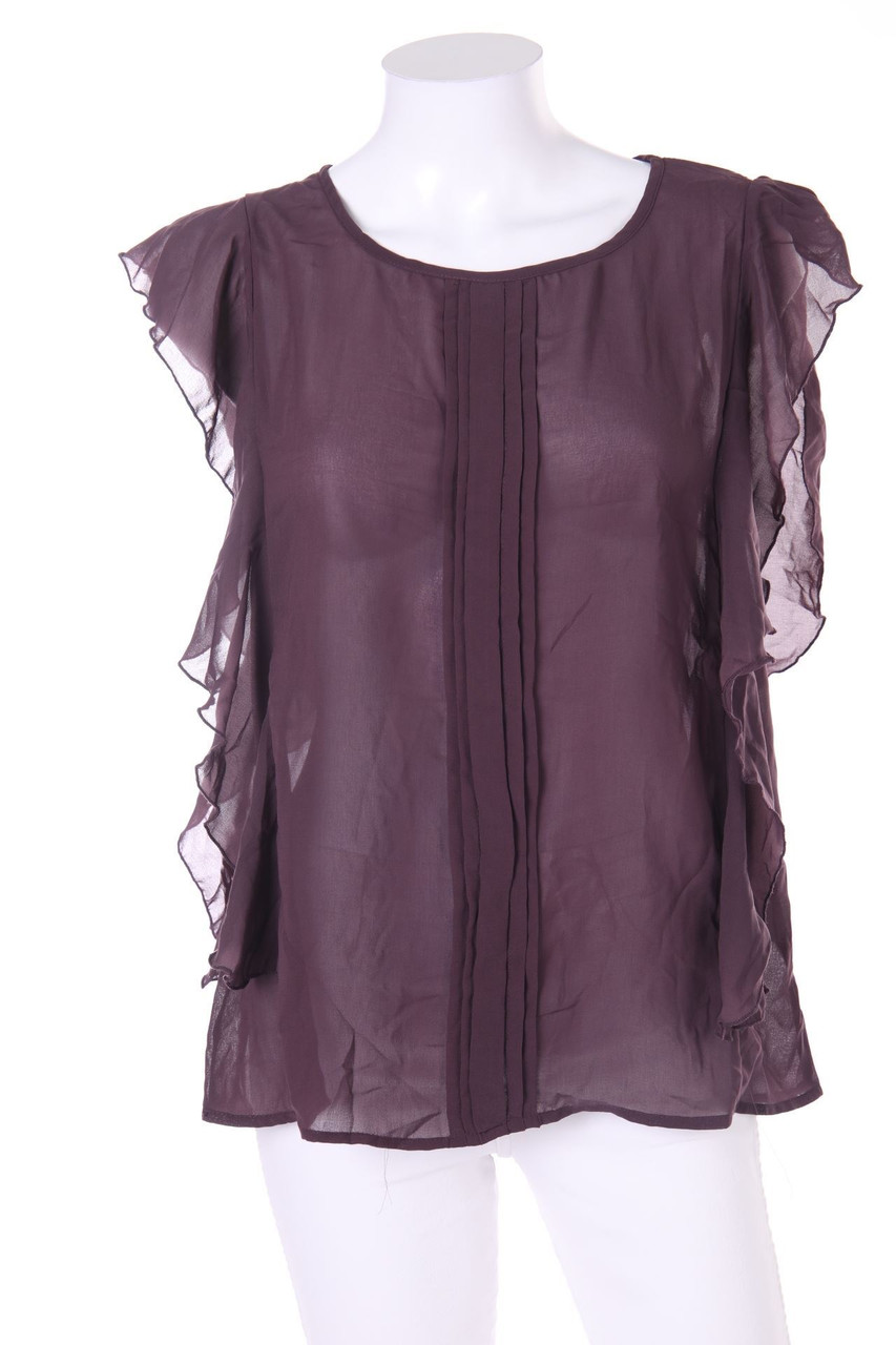 jennifer taylor - Chiffon-Volant-Bluse - L