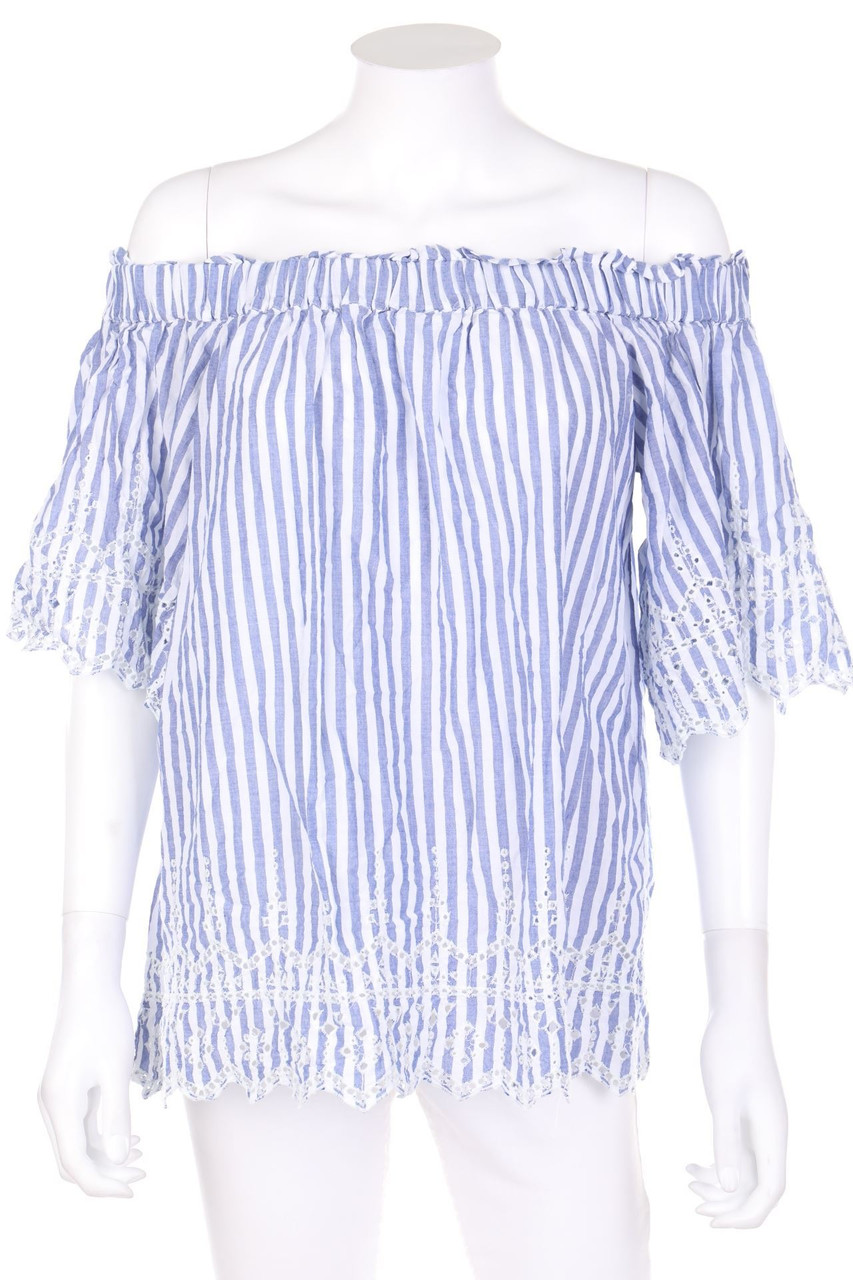 H&M - Carmen-Bluse mit Streifen - D 40