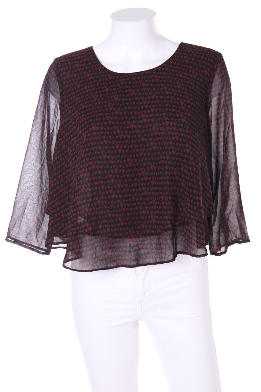 MANGO COLLECTION - Volant-Bluse im Layer Look - S