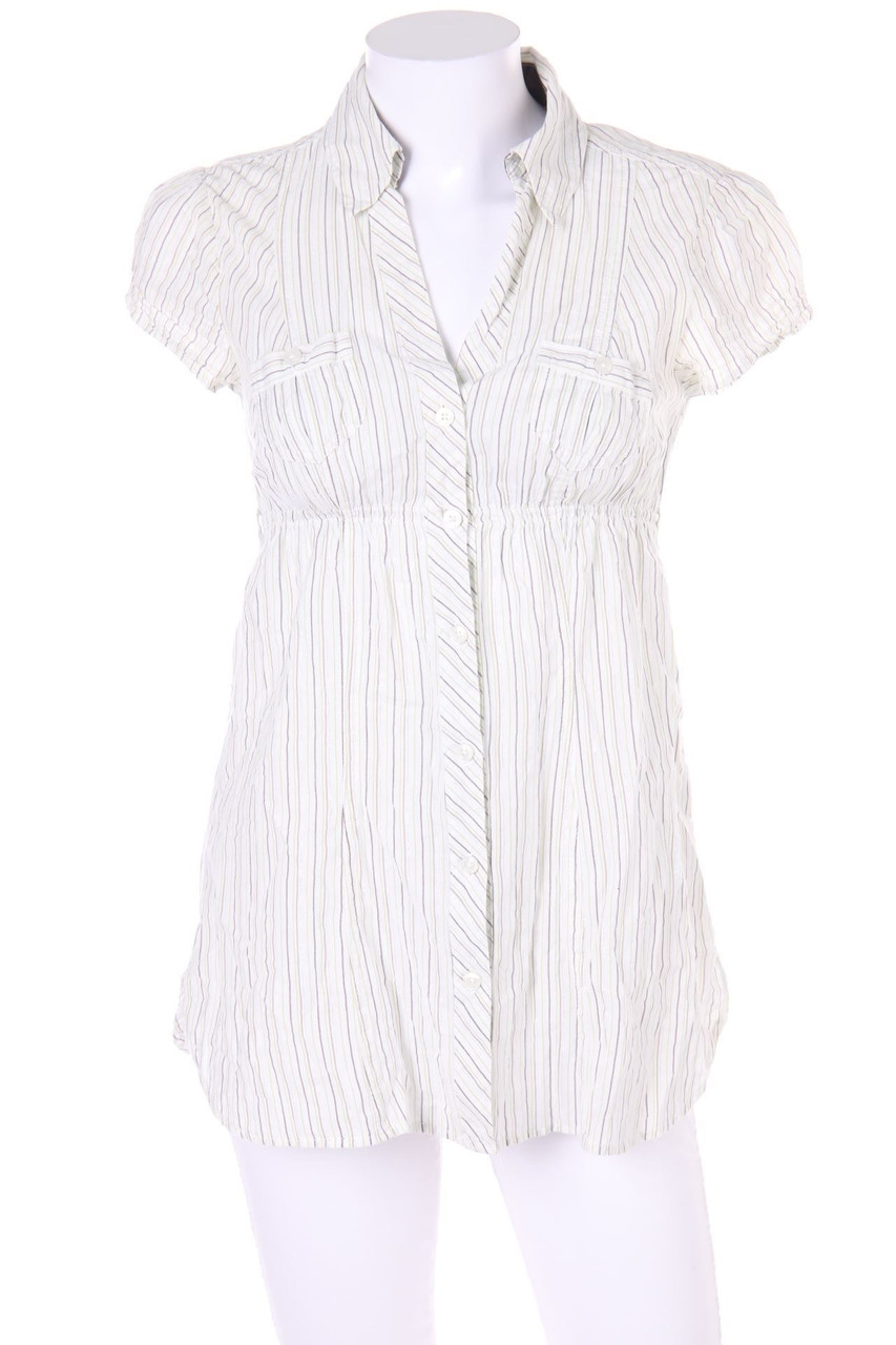 CLOCKHOUSE by C&A - Kurzarm-Bluse mit Streifen - S