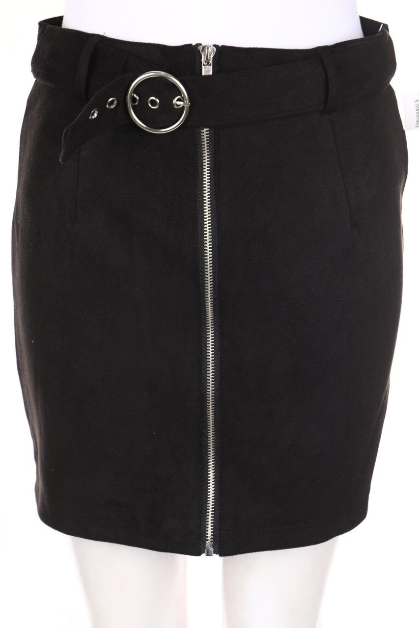 Chicorée - faux leather mini-skirt with Zipper - S