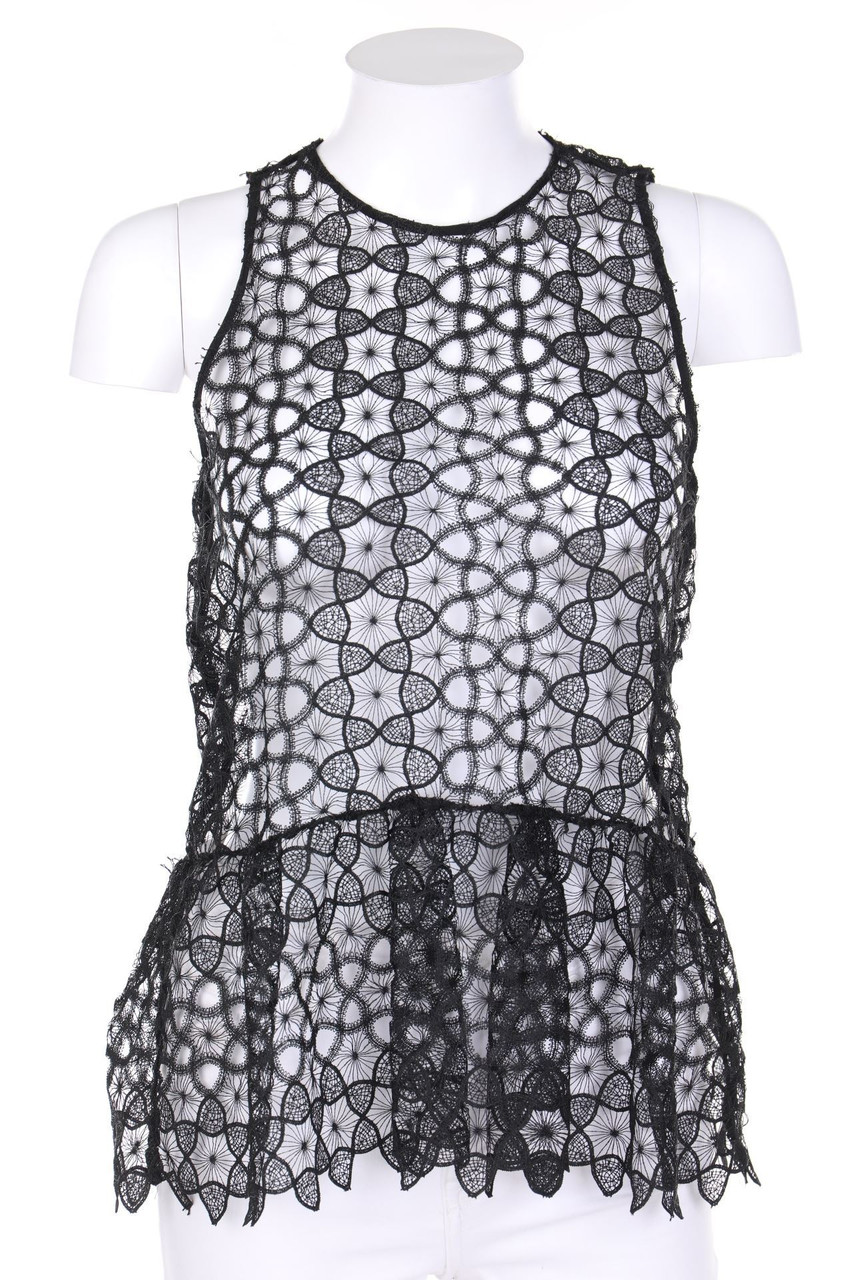 ZARA WOMAN - Top aus Spitze mit Keyhole - XS