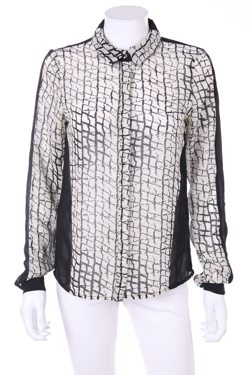 VILA - Chiffon-Bluse mit Print - S