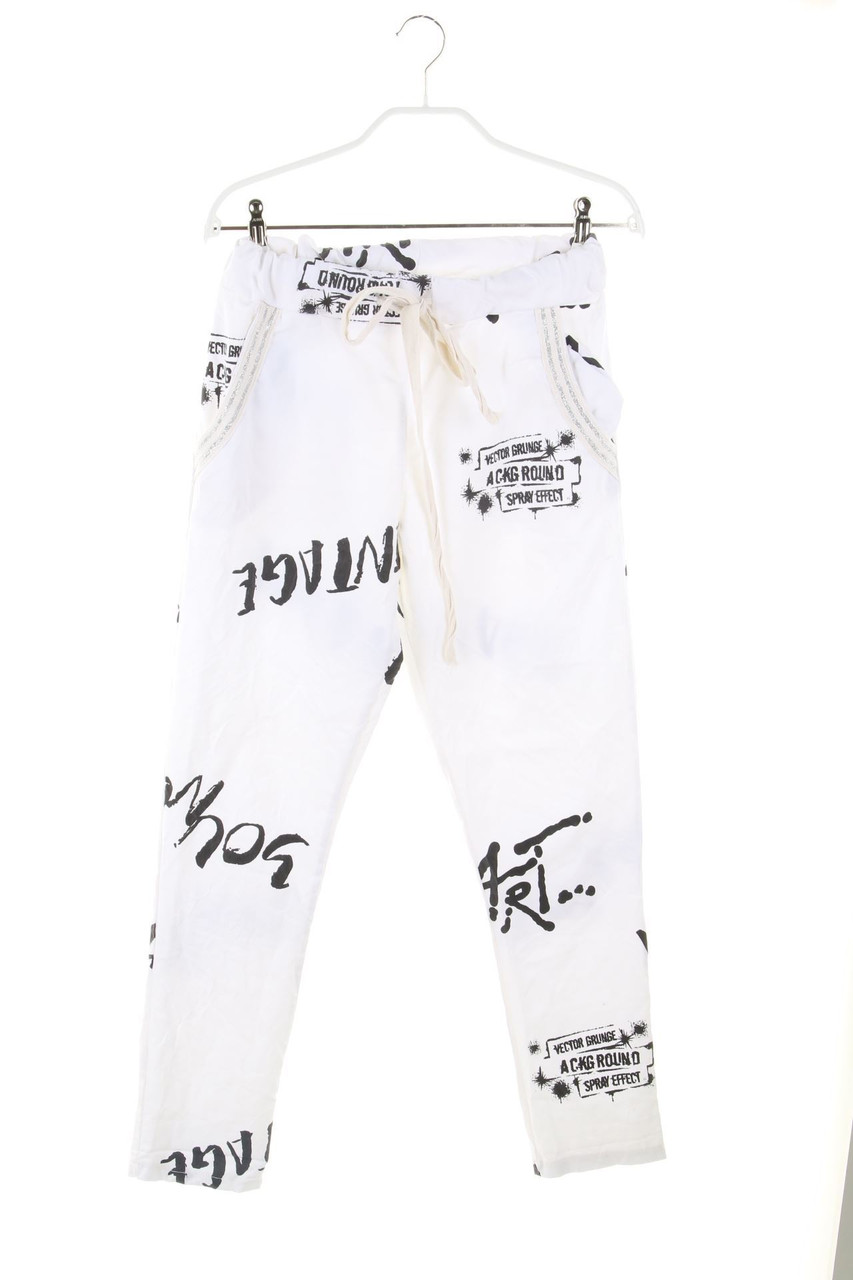 NEW COLLECTION - Jogger-Hose mit Statement-Print - D 34