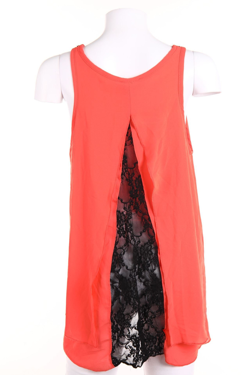 TOUT FEU TOUT FEMME - Top in A-Linie im Layer Look mit Schmuckstein-Applikation - S