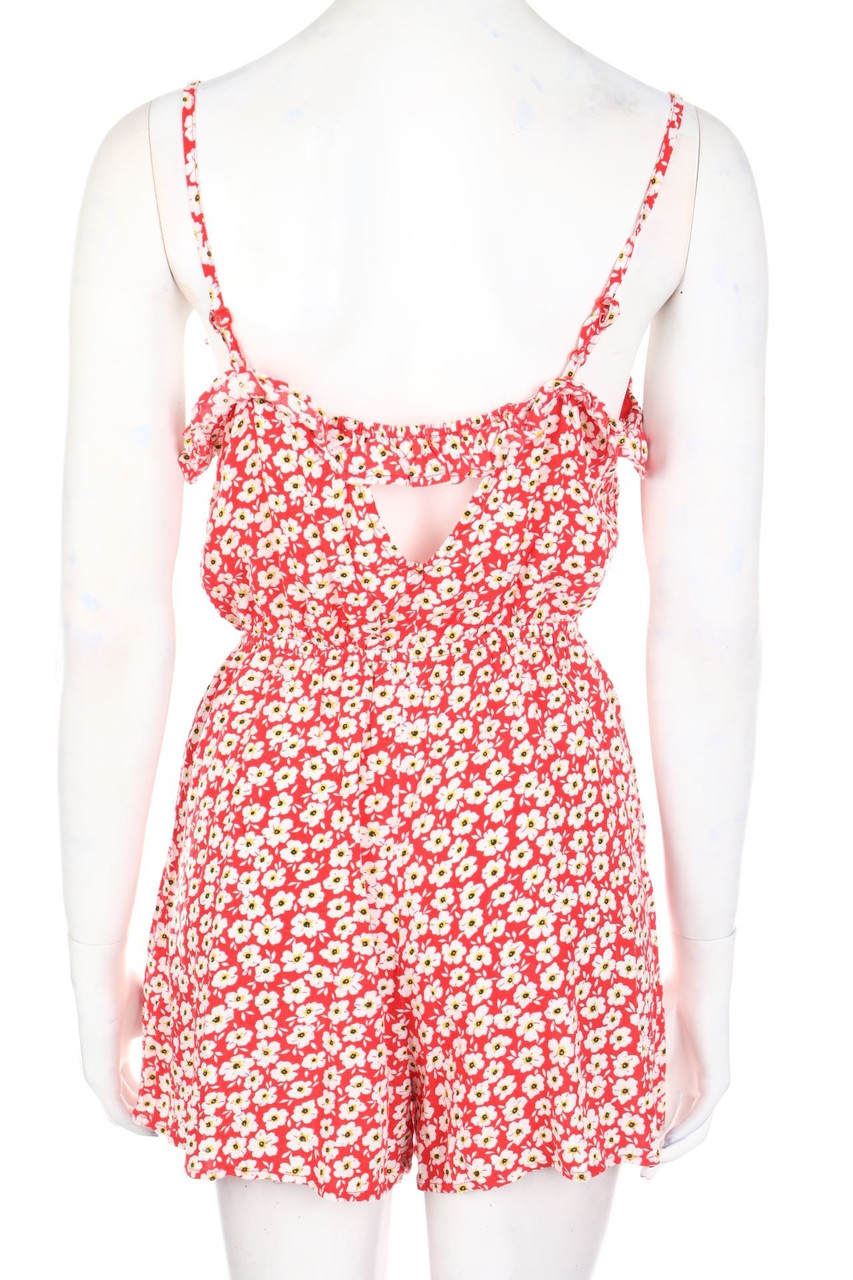 Bershka - Volants-dress with Flower Print - M