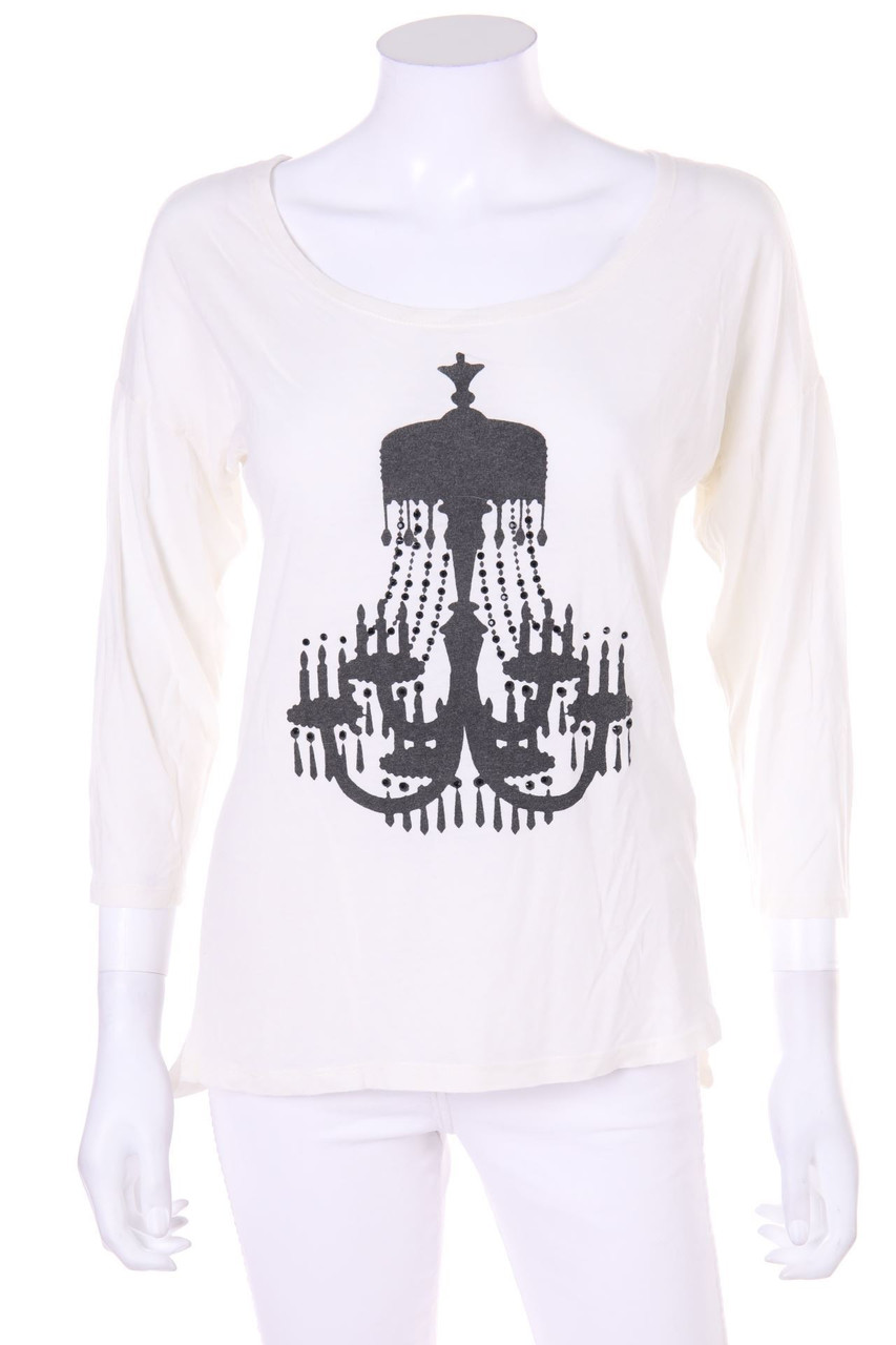 MORGAN - 3/4-Sleeve Shirt with Jewelry Stones - L