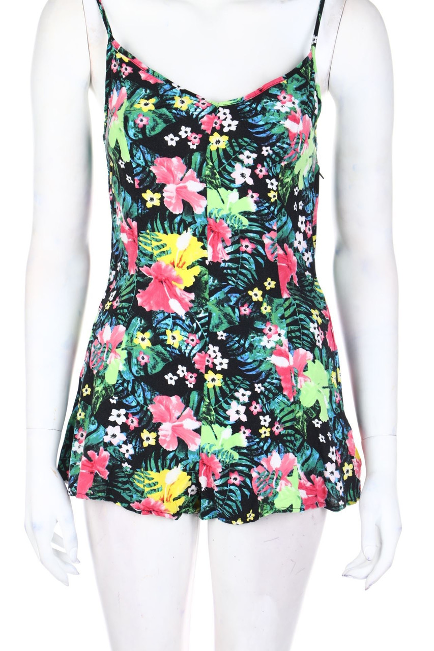 H&M DIVIDED - Playsuit mit Tropical Print - D 38