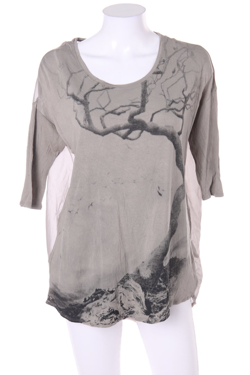 AMISU - 3/4-Arm-Shirt mit Print - M