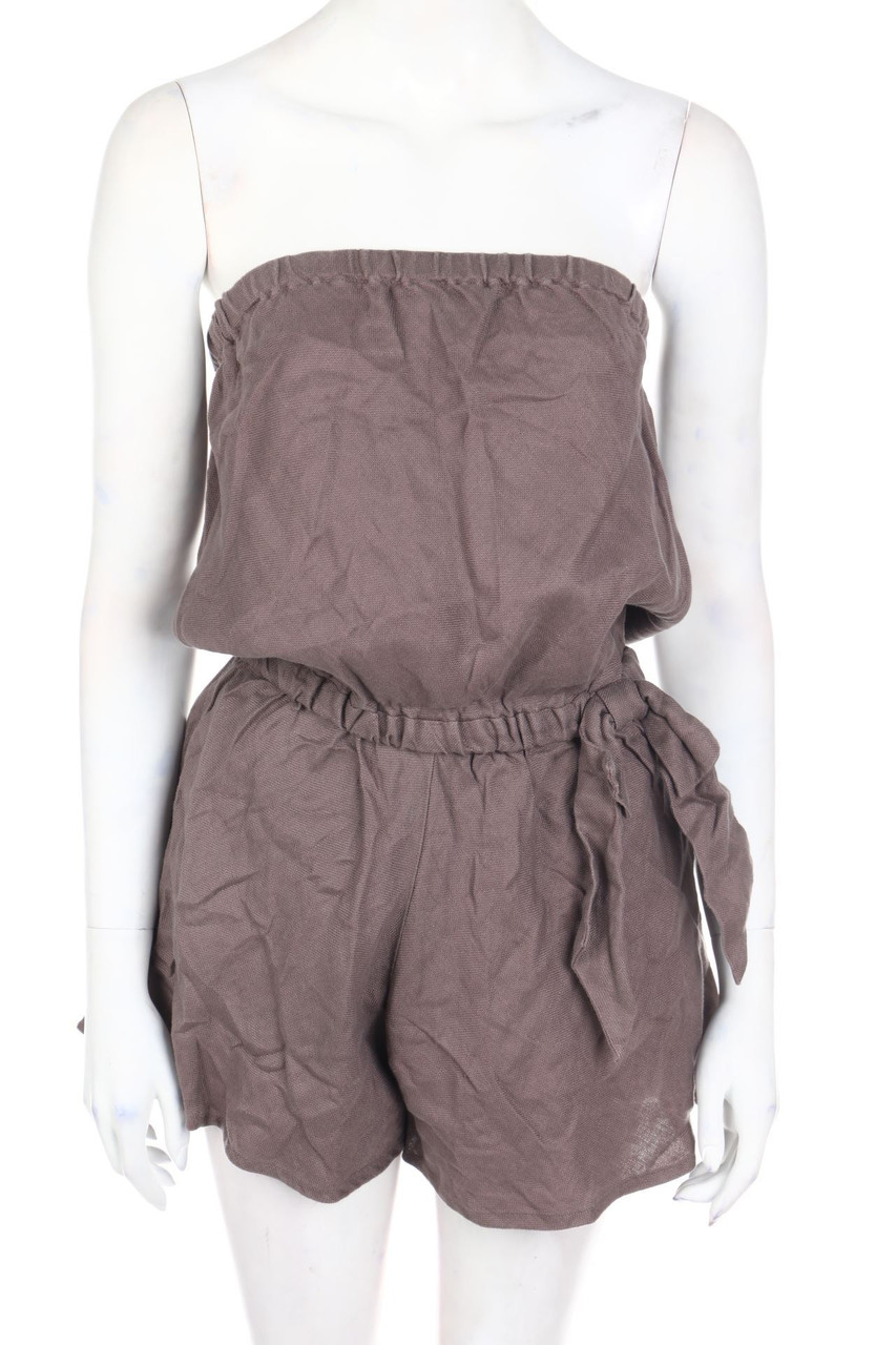 NAF NAF - Bandeau-Playsuit aus Leinen - D 36