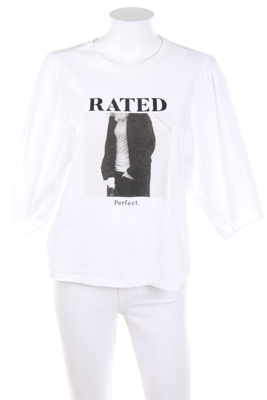 MANGO - Oversize-Shirt mit Statement-Print - S