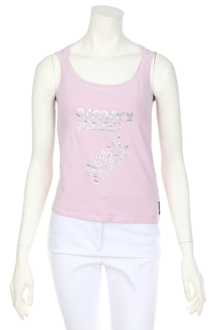 AJ ARMANI JEANS - Top mit Logo-Print - D 38