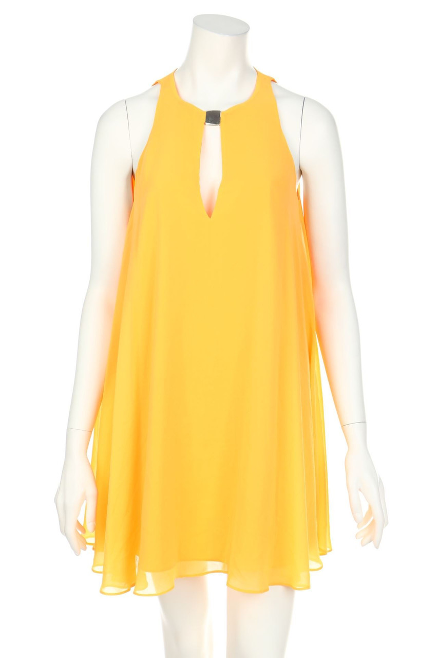 Marciano - Chiffon-Cocktail Dress, A-Line with Deep Plunge Neckline - S