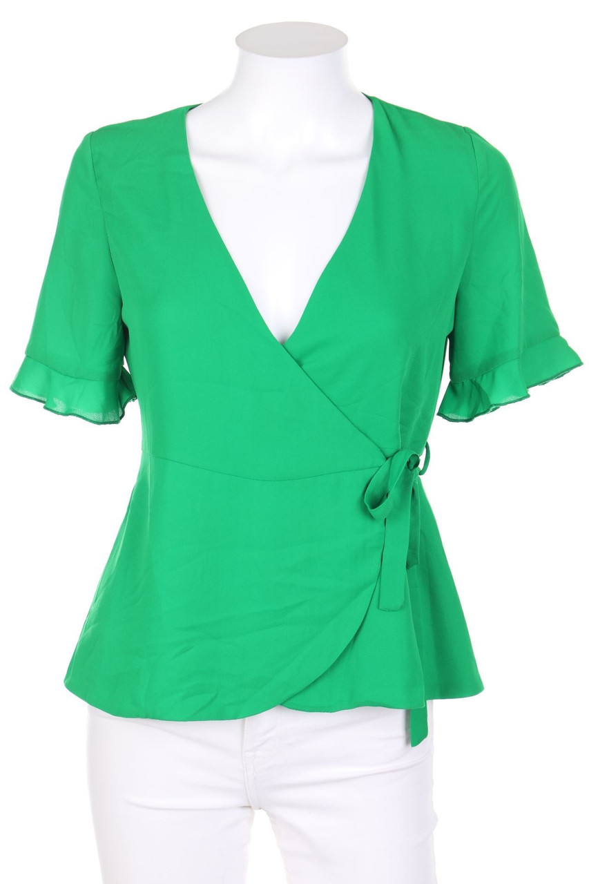 ZARA TRF - Wickel-Bluse mit Volants - XS