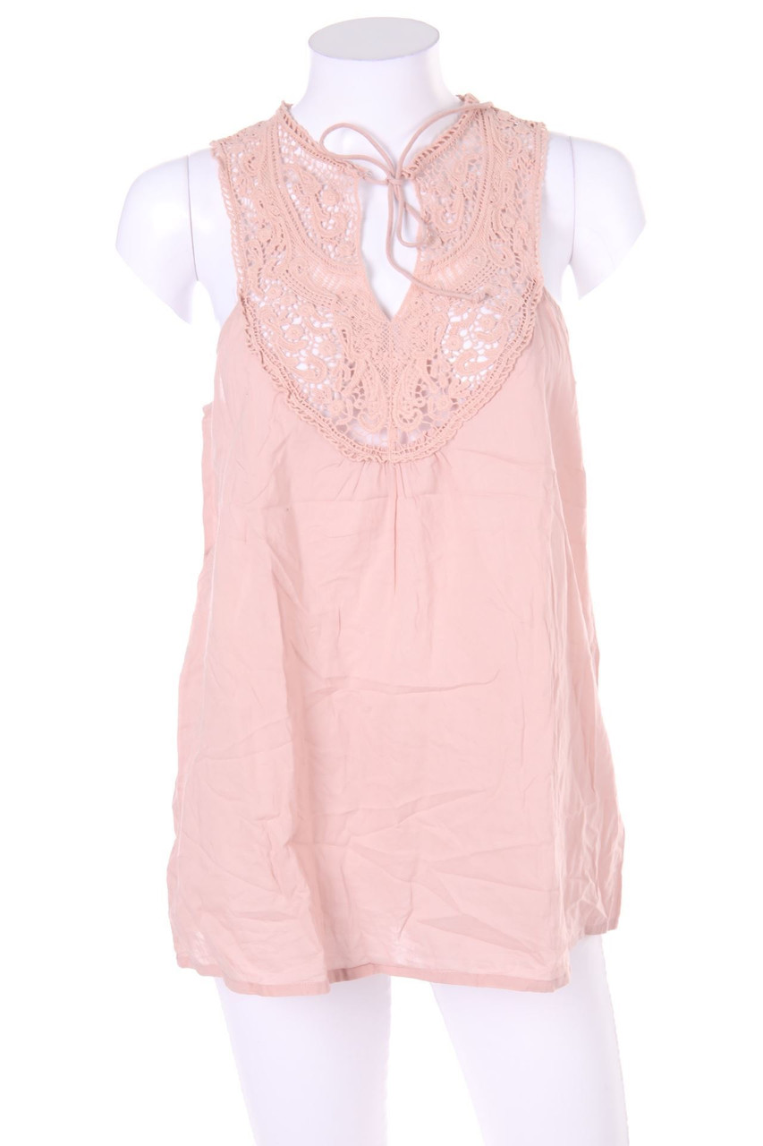 ONLY - Boho-Blusentop mit Häkelspitze - D 40