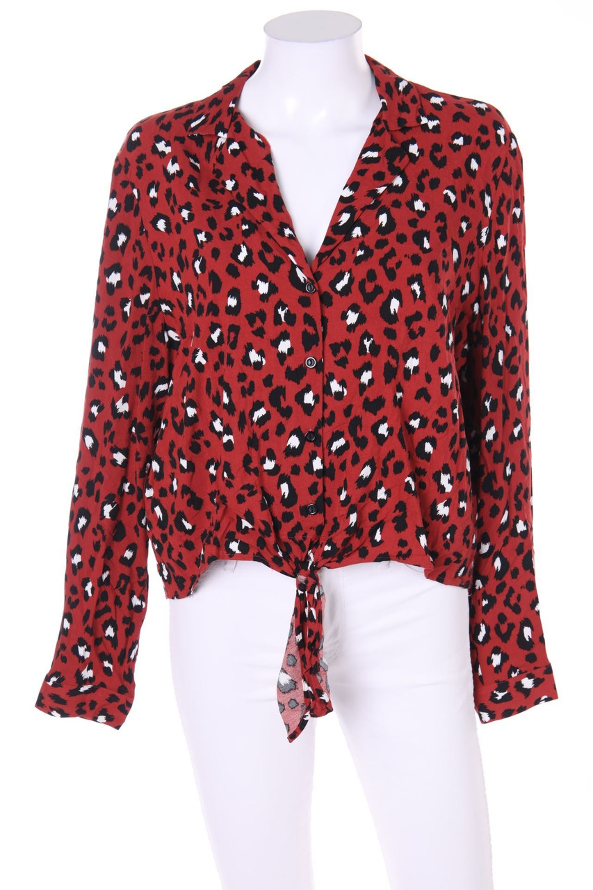 Miss Selfridge - Bluse mit Leo-Print - D 42