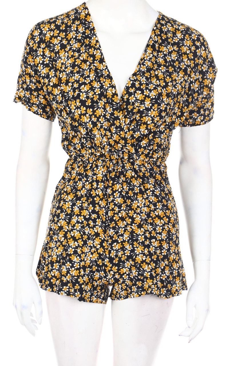 zebra - dress with Wrap-Effect with Flower Print - XS