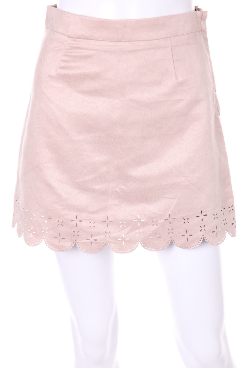 H&M DIVIDED - Faux Leather-Mini-Rock mit Cut-outs - D 34